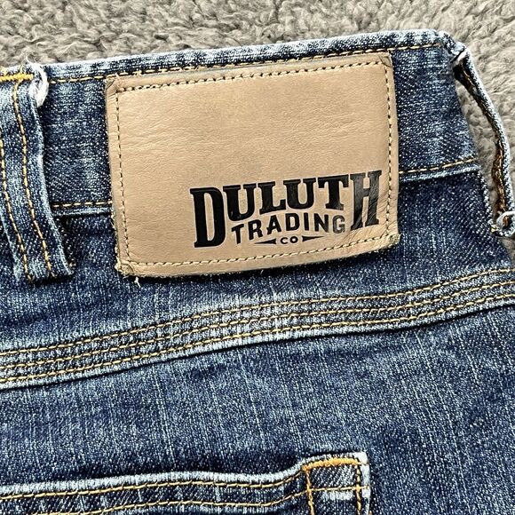 Duluth Trading Flex Ballroom Relaxed Fit Jeans Mens Size 44x28 Blue Straight - Picture 5 of 7